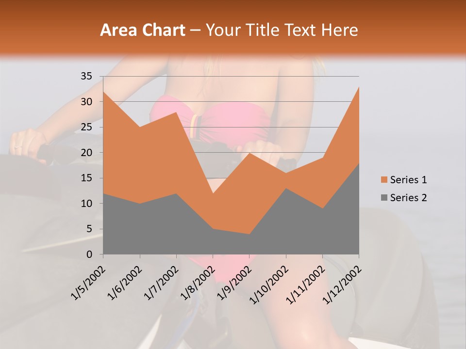 A Woman In A Pink Bikini On A Jet Ski PowerPoint Template