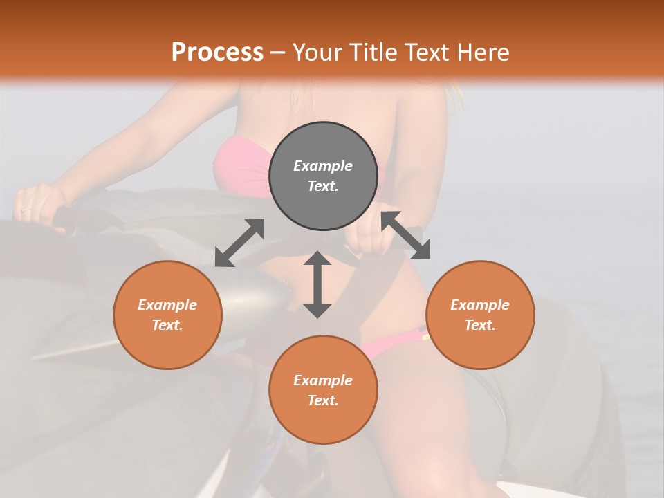A Woman In A Pink Bikini On A Jet Ski PowerPoint Template