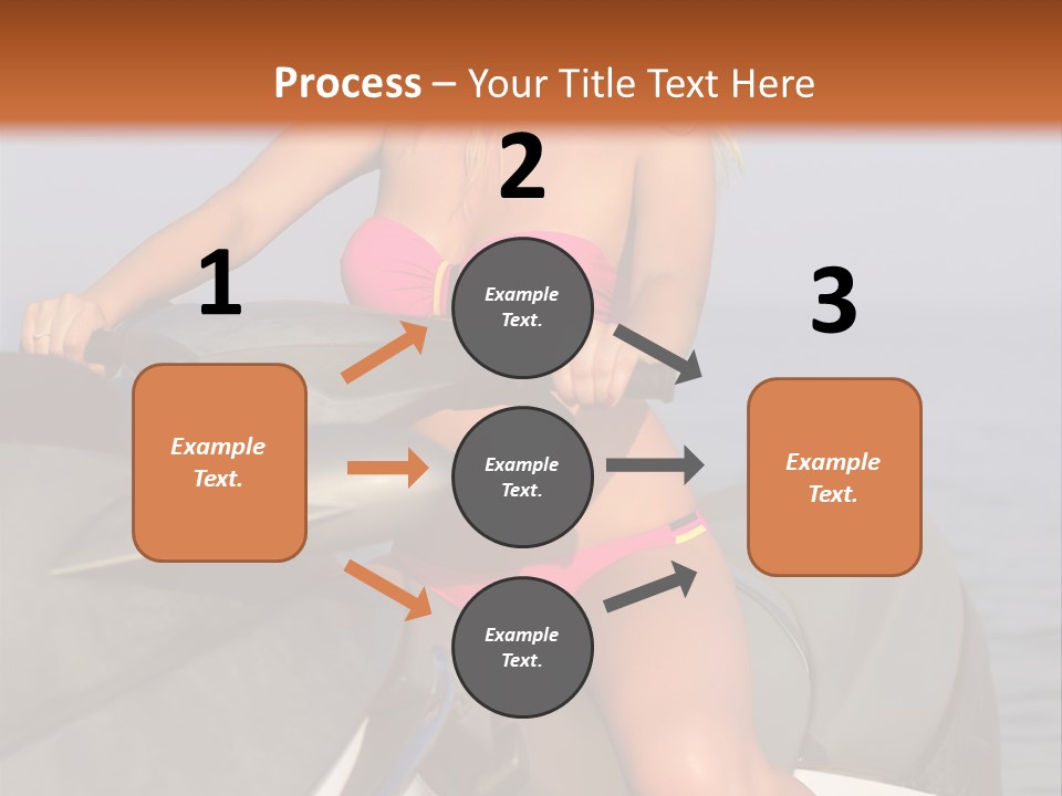 A Woman In A Pink Bikini On A Jet Ski PowerPoint Template