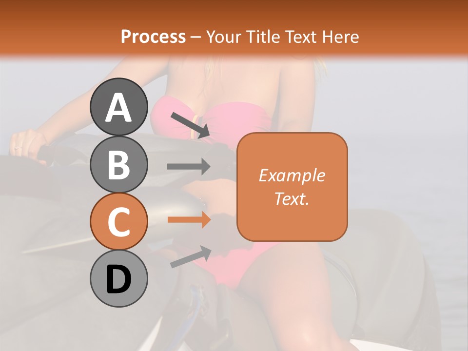A Woman In A Pink Bikini On A Jet Ski PowerPoint Template