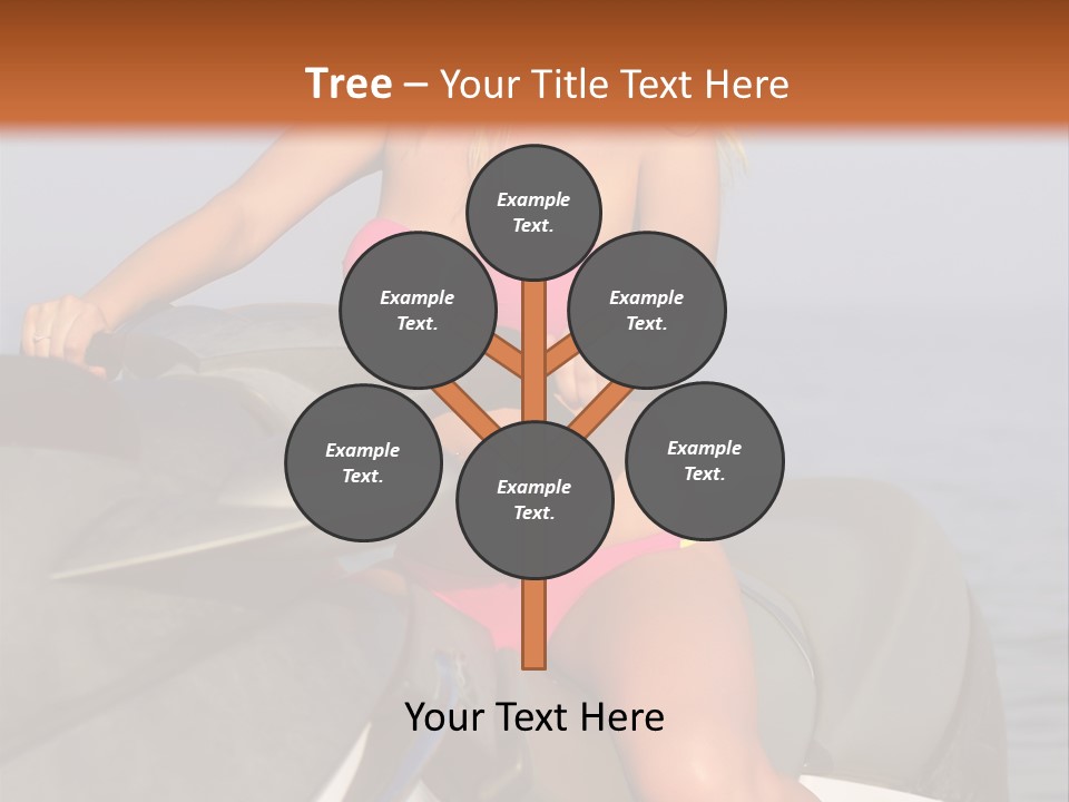 A Woman In A Pink Bikini On A Jet Ski PowerPoint Template