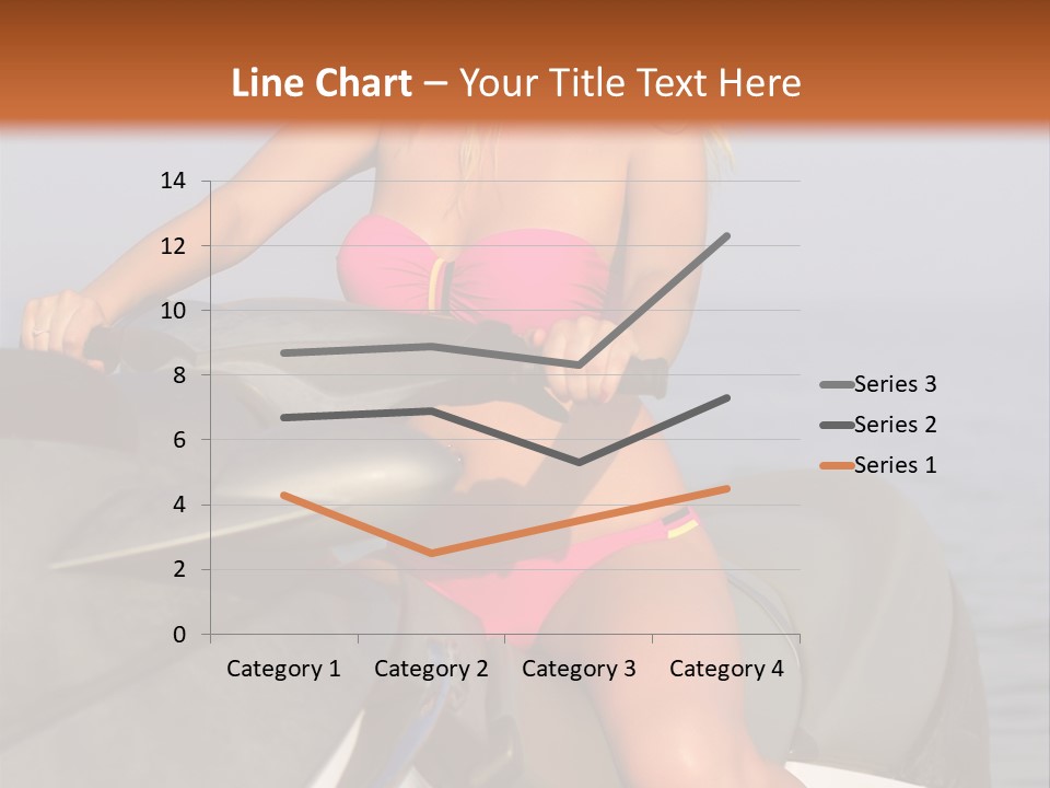 A Woman In A Pink Bikini On A Jet Ski PowerPoint Template