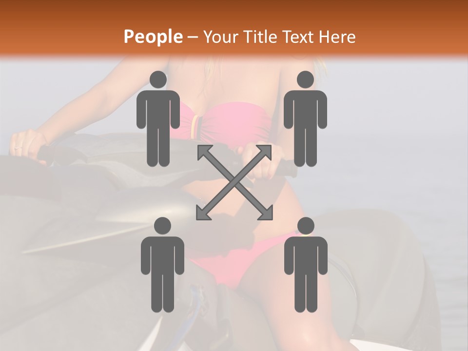 A Woman In A Pink Bikini On A Jet Ski PowerPoint Template