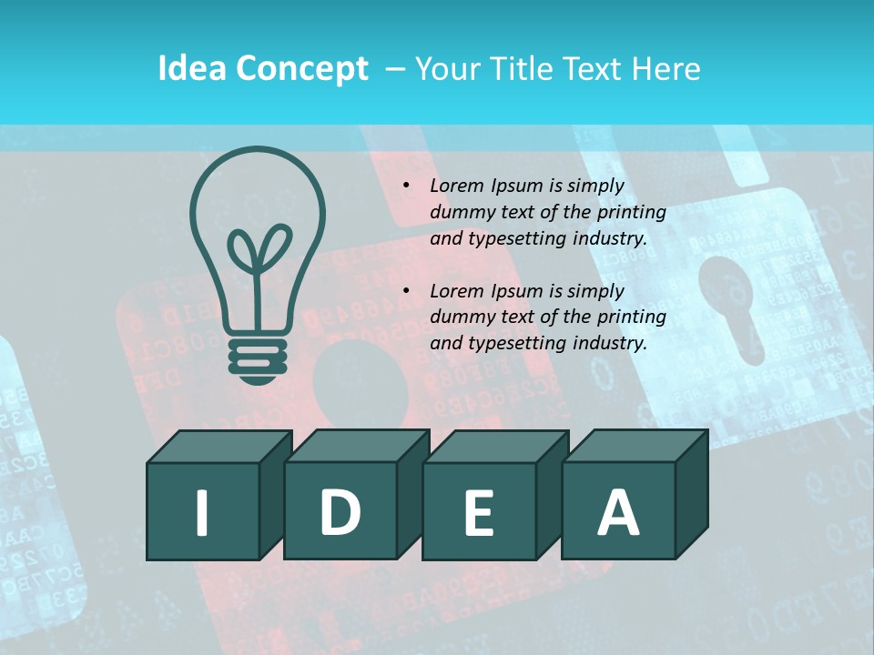 Pad Close Lock PowerPoint Template