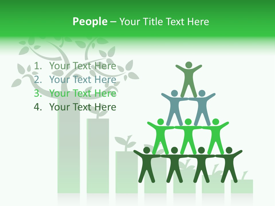 Cartoon People Exercise Young PowerPoint Template