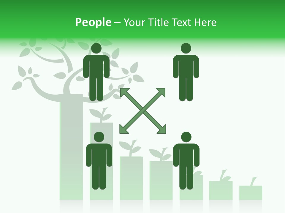 Cartoon People Exercise Young PowerPoint Template