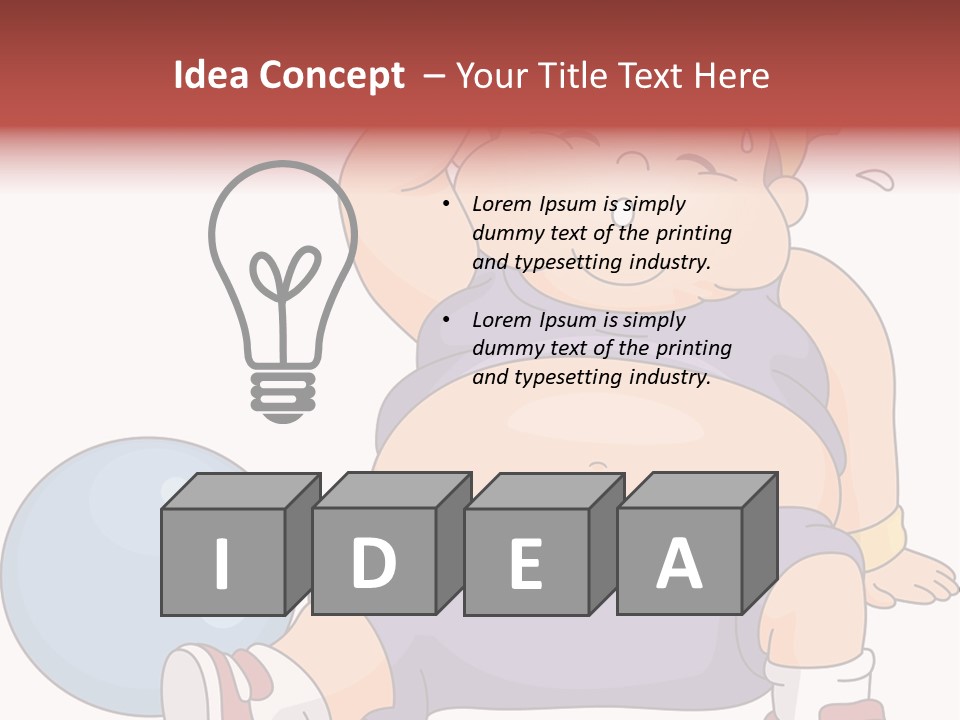 Eps Isolated Overweight PowerPoint Template