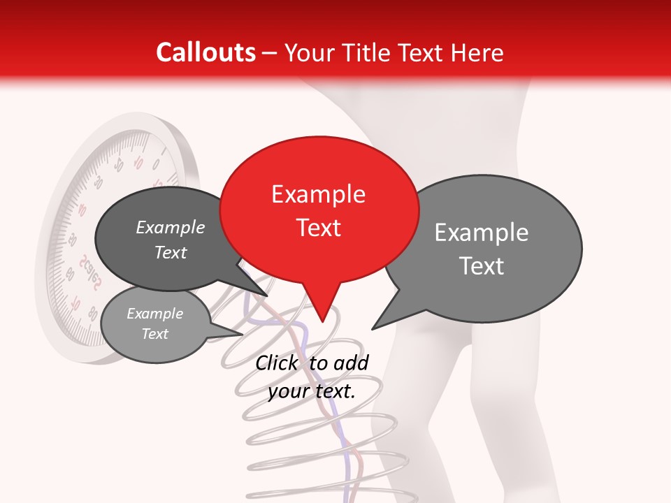 Heavyset Physical Fitness Cutout PowerPoint Template