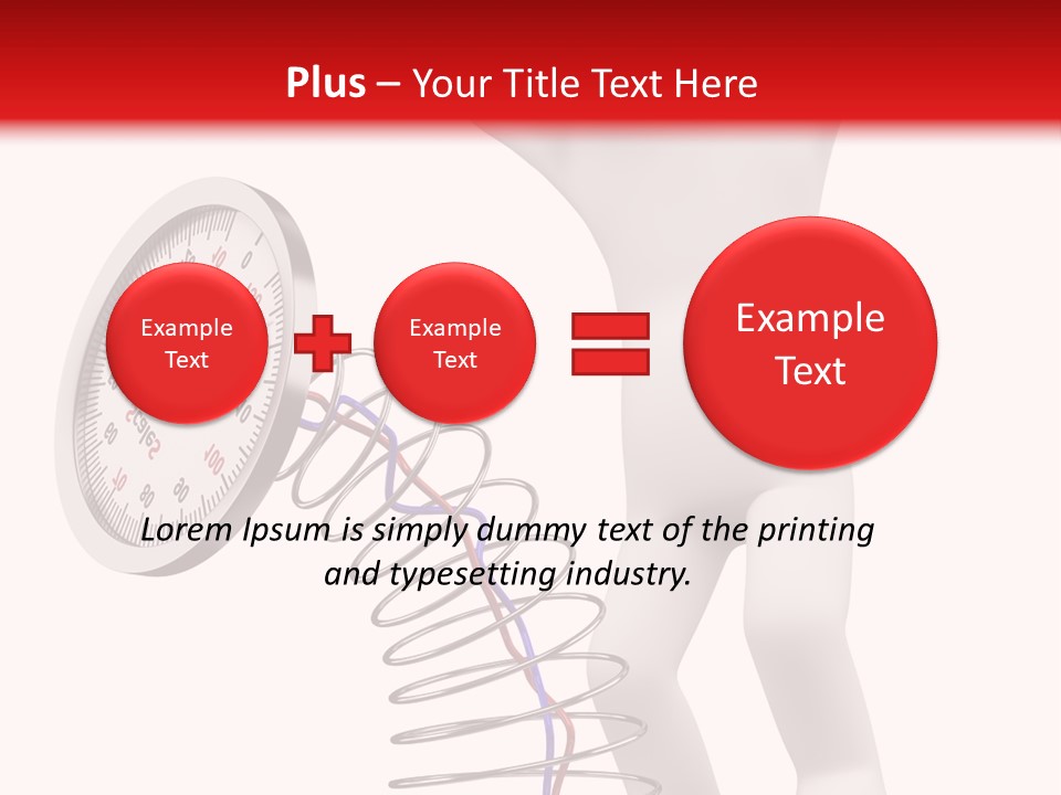 Heavyset Physical Fitness Cutout PowerPoint Template