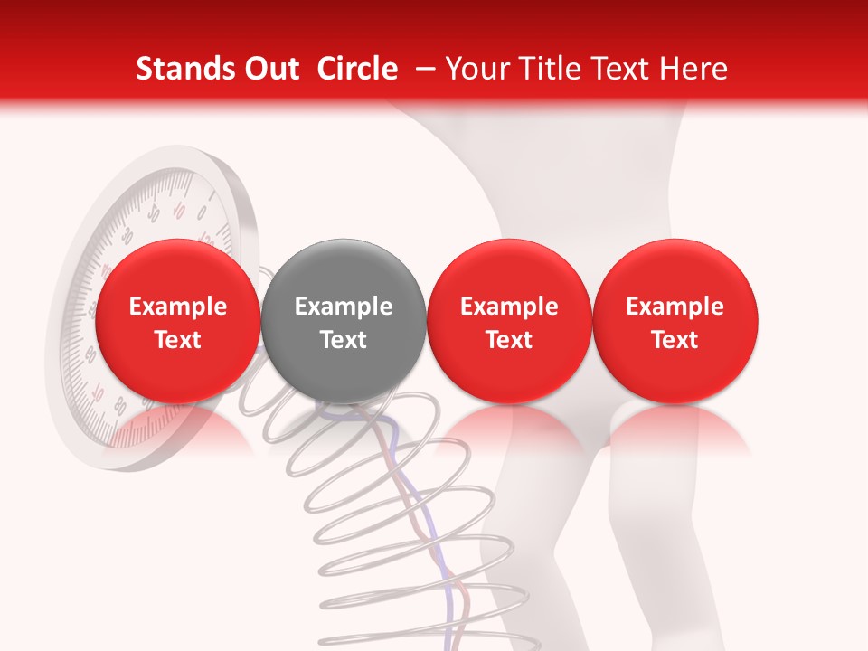 Heavyset Physical Fitness Cutout PowerPoint Template