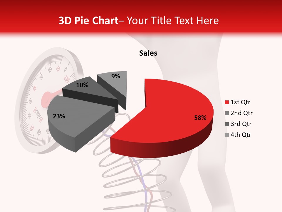 Heavyset Physical Fitness Cutout PowerPoint Template