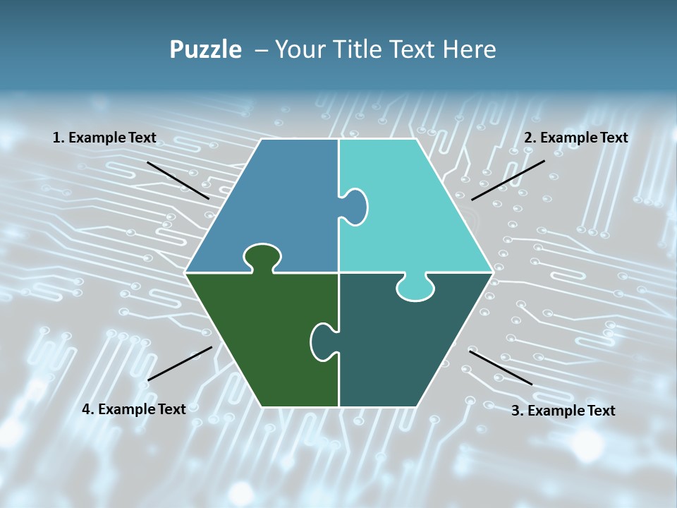 A Circuit Board With A Computer Chip In The Middle Of It PowerPoint Template
