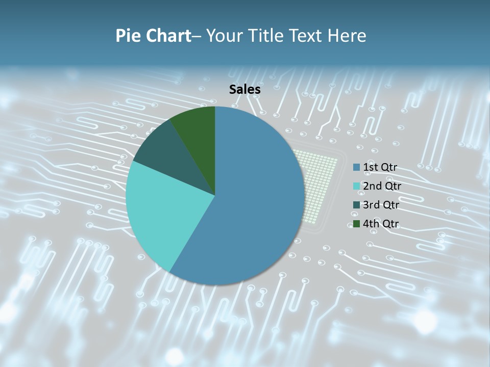 A Circuit Board With A Computer Chip In The Middle Of It PowerPoint Template