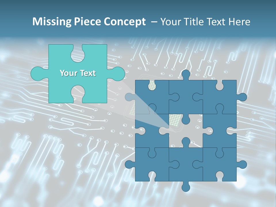 A Circuit Board With A Computer Chip In The Middle Of It PowerPoint Template