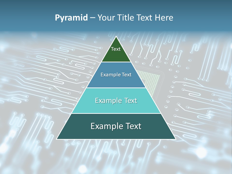 A Circuit Board With A Computer Chip In The Middle Of It PowerPoint Template