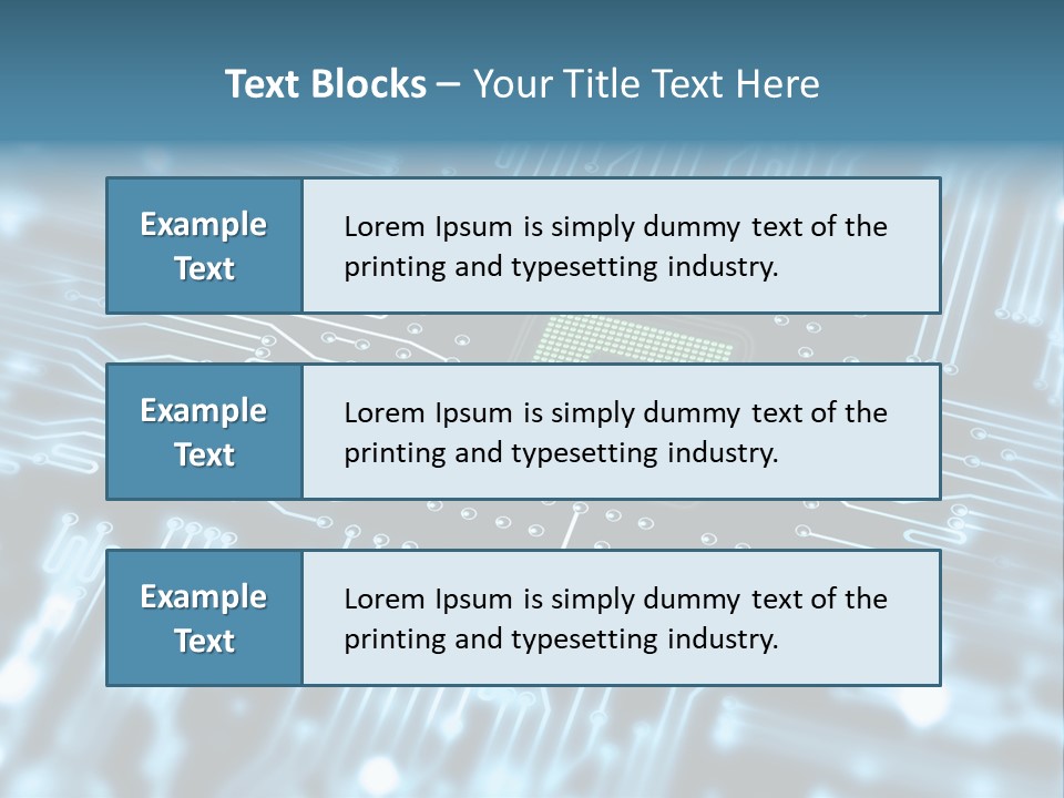 A Circuit Board With A Computer Chip In The Middle Of It PowerPoint Template