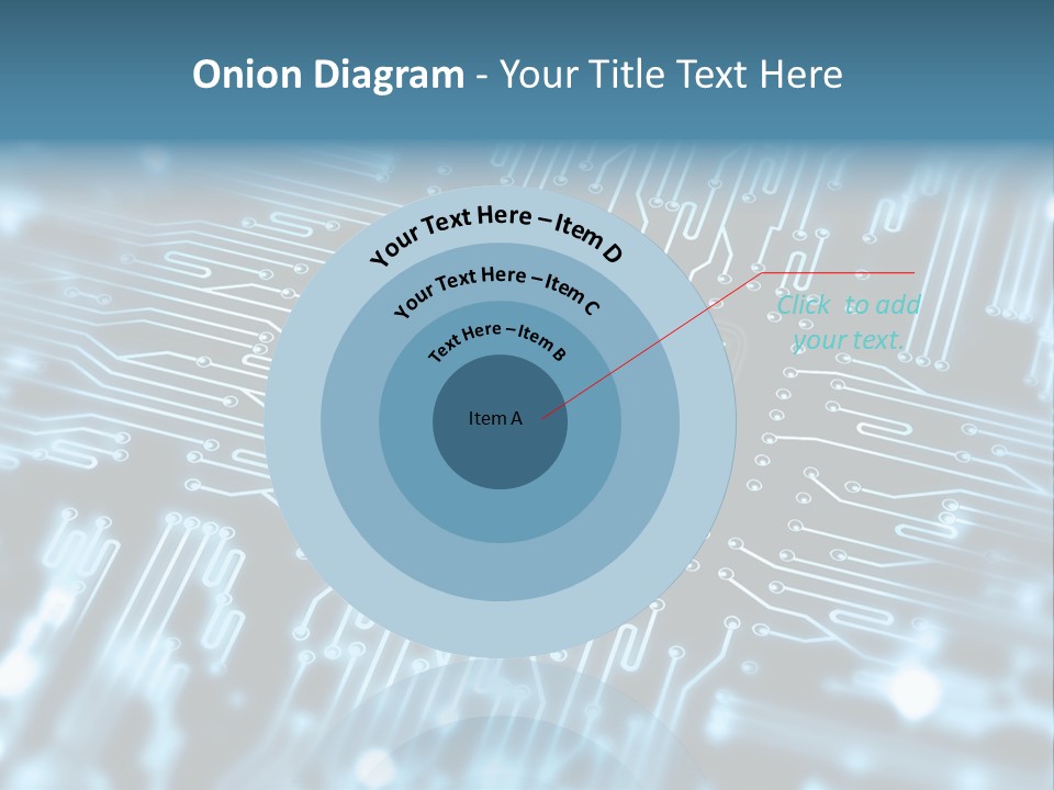 A Circuit Board With A Computer Chip In The Middle Of It PowerPoint Template