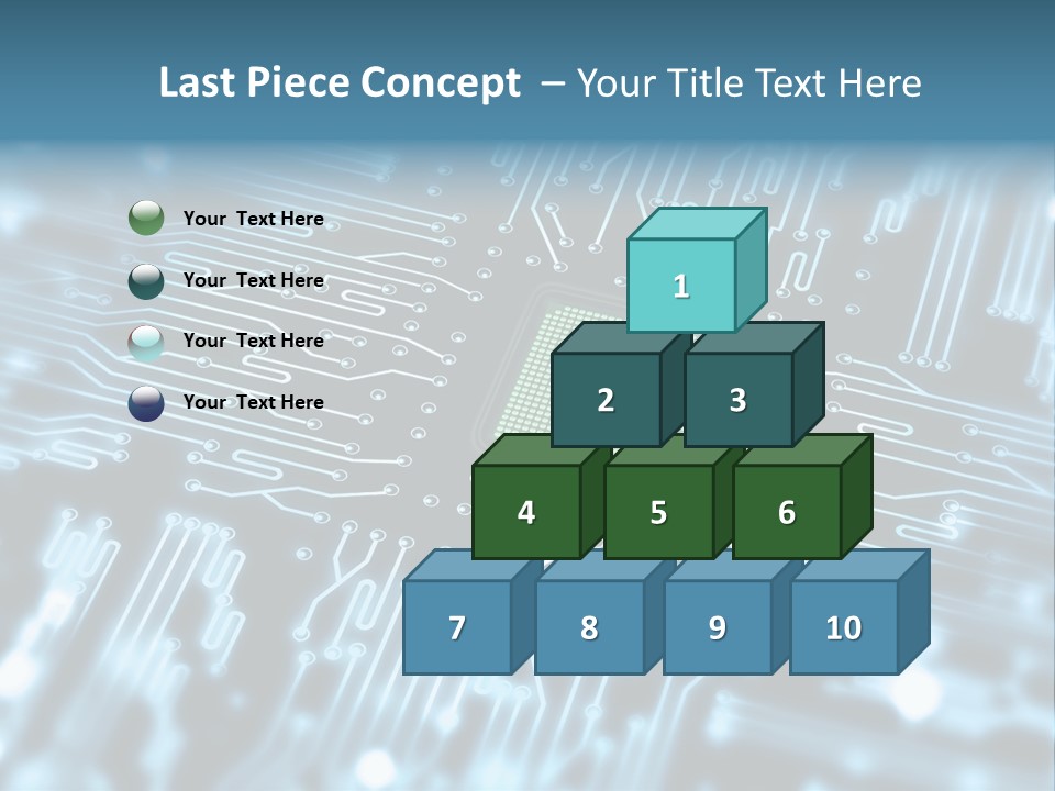 A Circuit Board With A Computer Chip In The Middle Of It PowerPoint Template