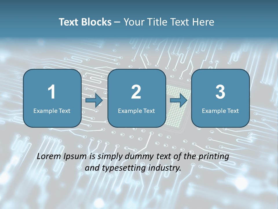 A Circuit Board With A Computer Chip In The Middle Of It PowerPoint Template