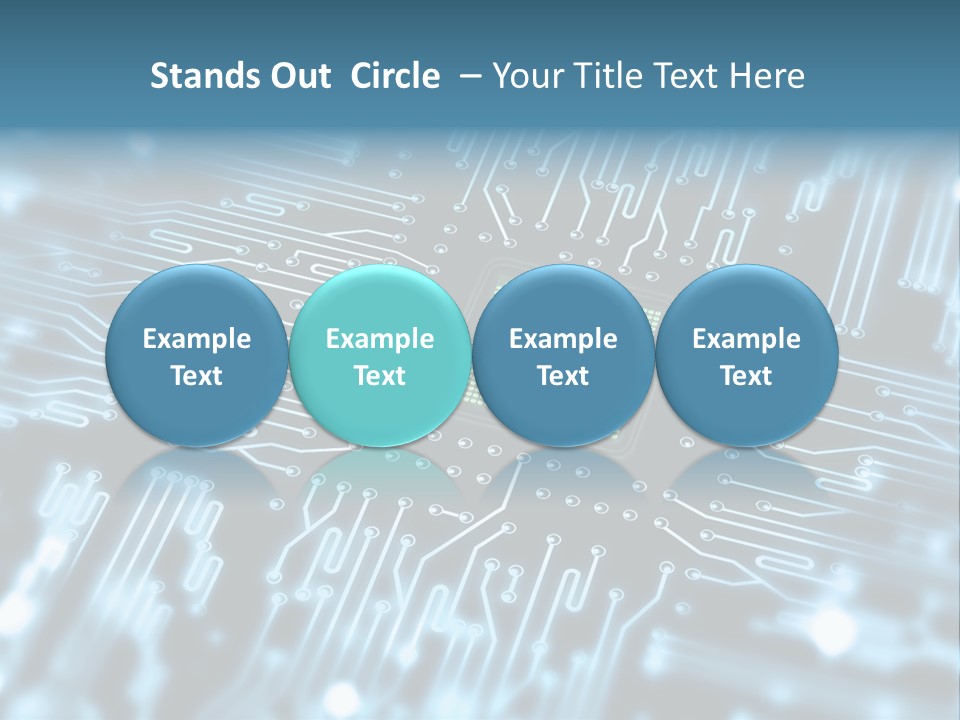 A Circuit Board With A Computer Chip In The Middle Of It PowerPoint Template