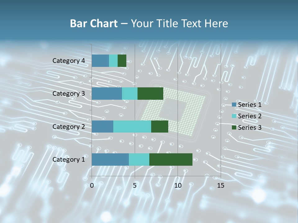 A Circuit Board With A Computer Chip In The Middle Of It PowerPoint Template