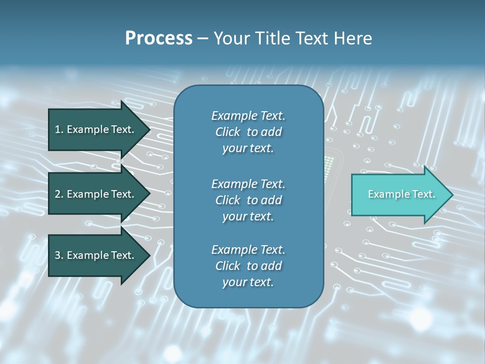 A Circuit Board With A Computer Chip In The Middle Of It PowerPoint Template