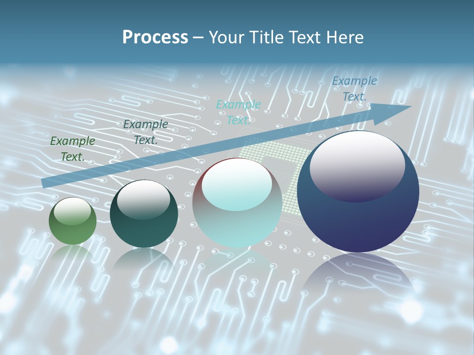 A Circuit Board With A Computer Chip In The Middle Of It PowerPoint Template