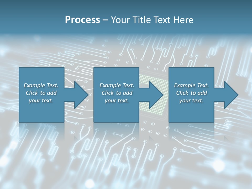 A Circuit Board With A Computer Chip In The Middle Of It PowerPoint Template