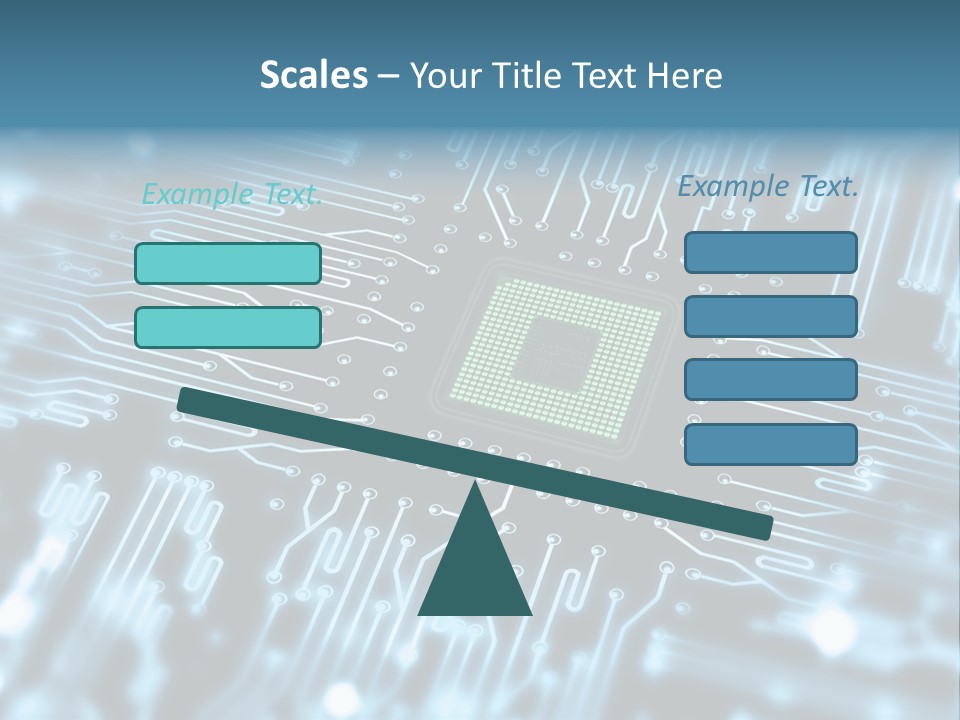 A Circuit Board With A Computer Chip In The Middle Of It PowerPoint Template