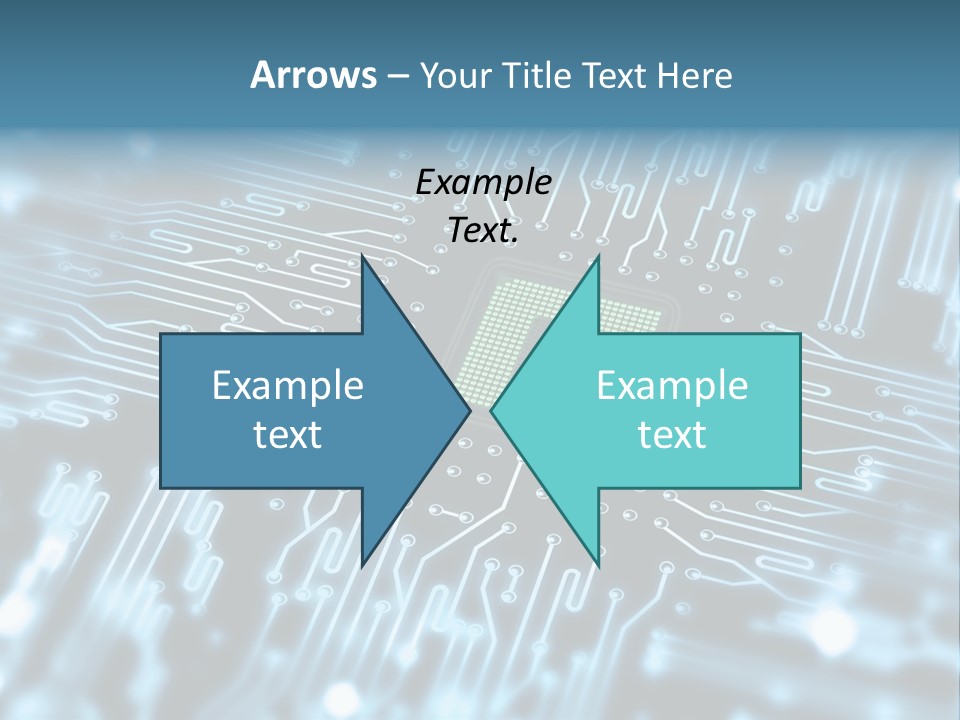 A Circuit Board With A Computer Chip In The Middle Of It PowerPoint Template