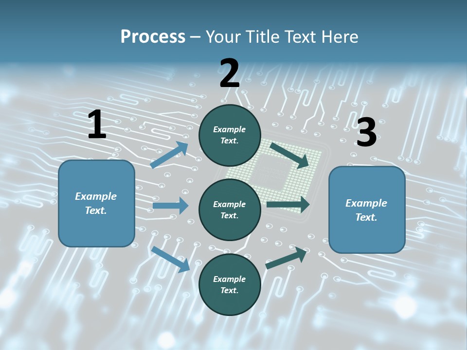 A Circuit Board With A Computer Chip In The Middle Of It PowerPoint Template