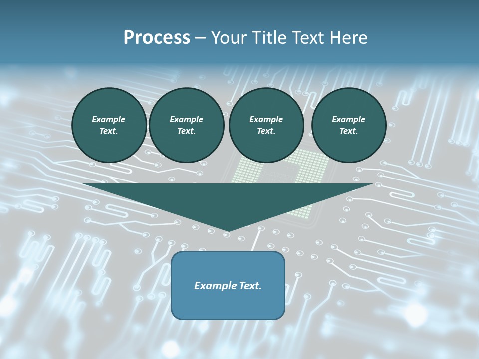 A Circuit Board With A Computer Chip In The Middle Of It PowerPoint Template
