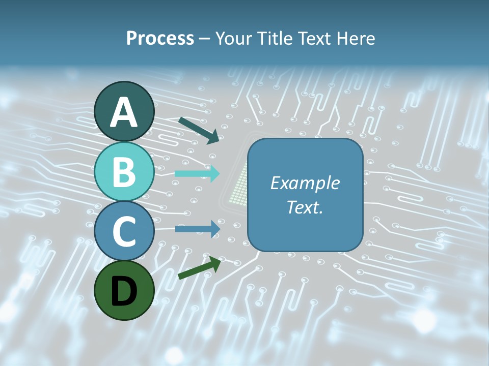 A Circuit Board With A Computer Chip In The Middle Of It PowerPoint Template