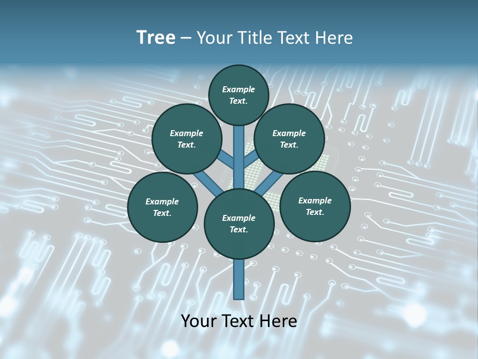 A Circuit Board With A Computer Chip In The Middle Of It PowerPoint Template