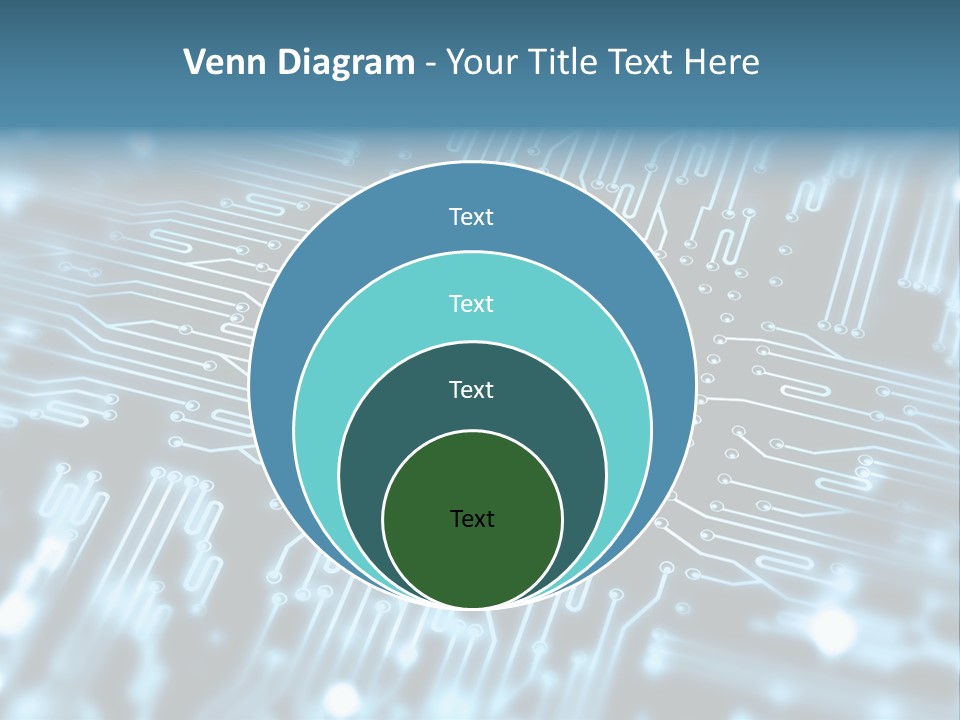 A Circuit Board With A Computer Chip In The Middle Of It PowerPoint Template
