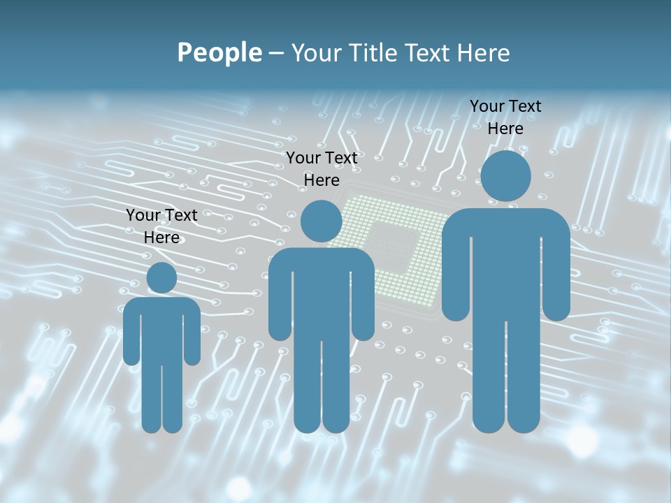 A Circuit Board With A Computer Chip In The Middle Of It PowerPoint Template