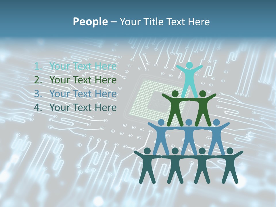 A Circuit Board With A Computer Chip In The Middle Of It PowerPoint Template
