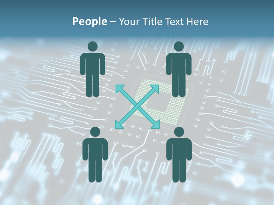 A Circuit Board With A Computer Chip In The Middle Of It PowerPoint Template