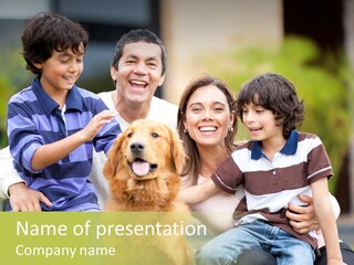 Cheerful Mother Casual PowerPoint Template