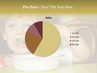 Young Cereal Kid PowerPoint Template