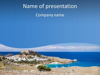 Outdoors Travel Destination Greece PowerPoint Template