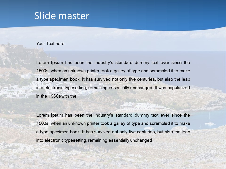 Outdoors Travel Destination Greece PowerPoint Template