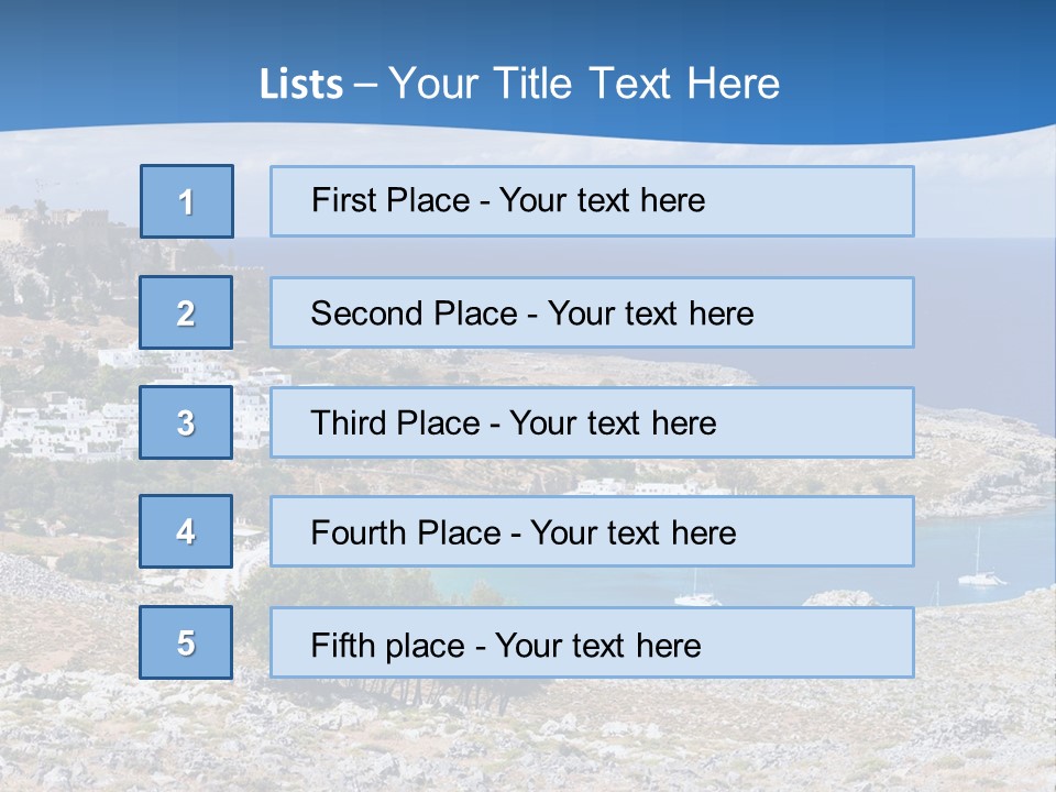 Outdoors Travel Destination Greece PowerPoint Template