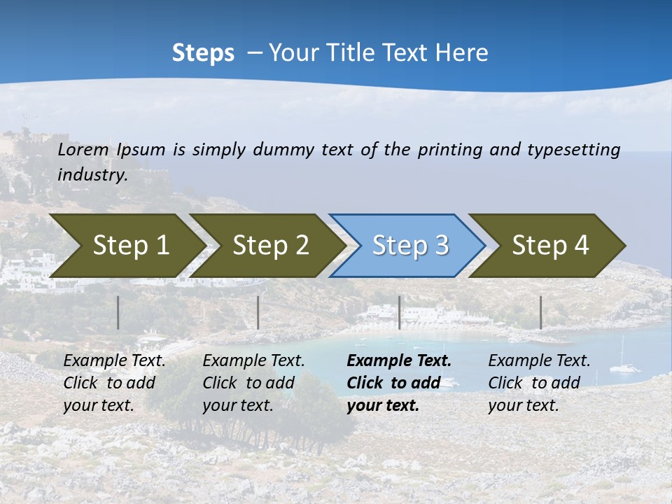 Outdoors Travel Destination Greece PowerPoint Template