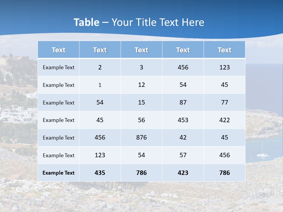 Outdoors Travel Destination Greece PowerPoint Template