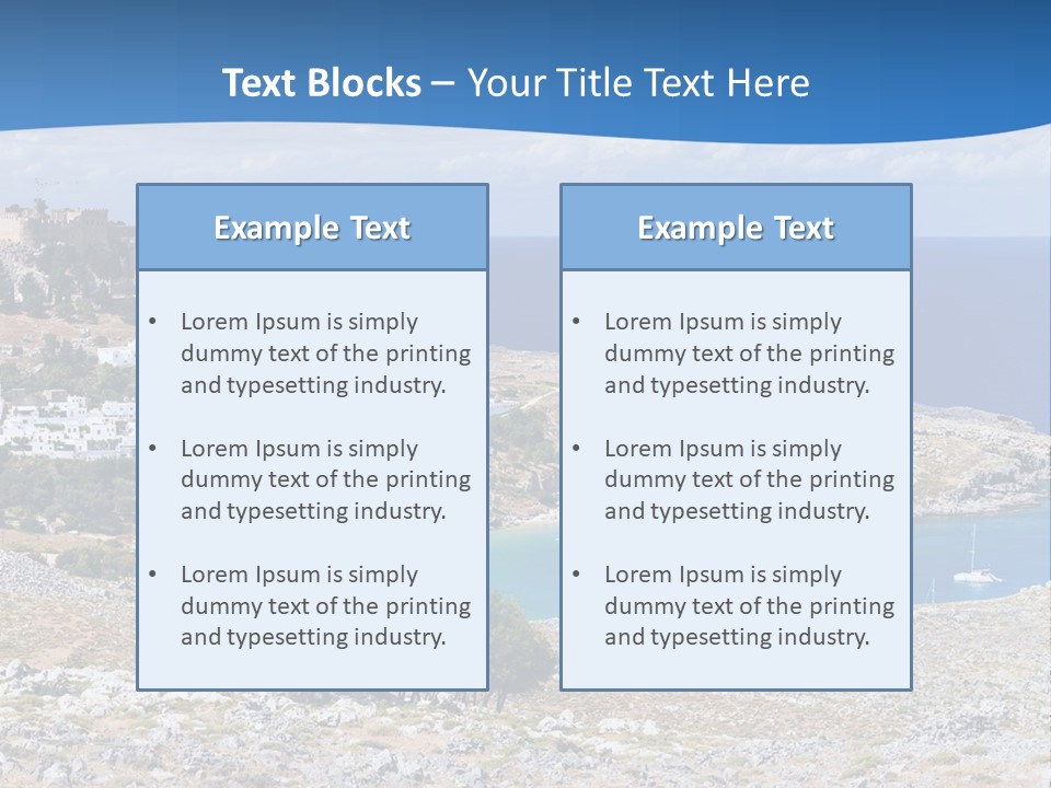Outdoors Travel Destination Greece PowerPoint Template