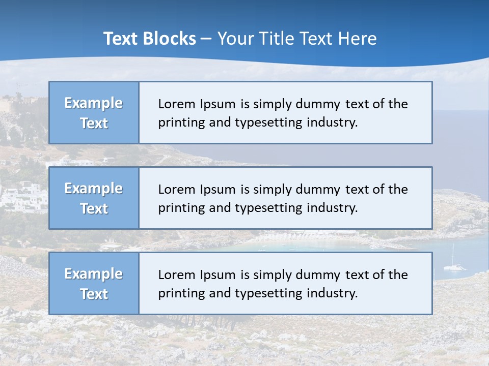 Outdoors Travel Destination Greece PowerPoint Template