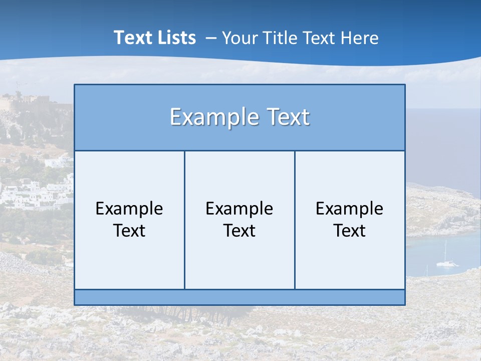 Outdoors Travel Destination Greece PowerPoint Template