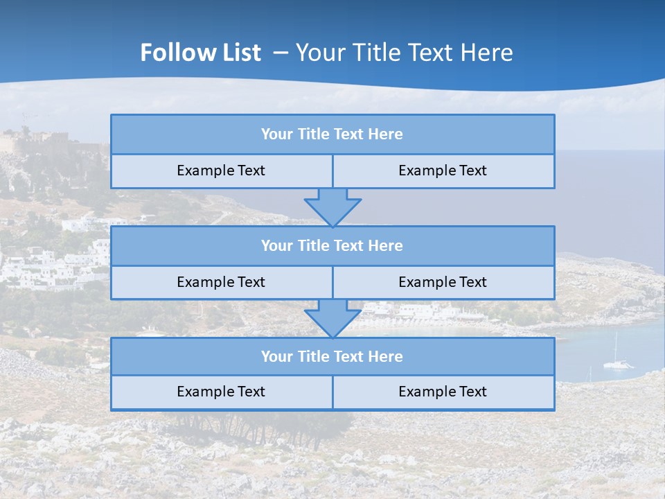 Outdoors Travel Destination Greece PowerPoint Template