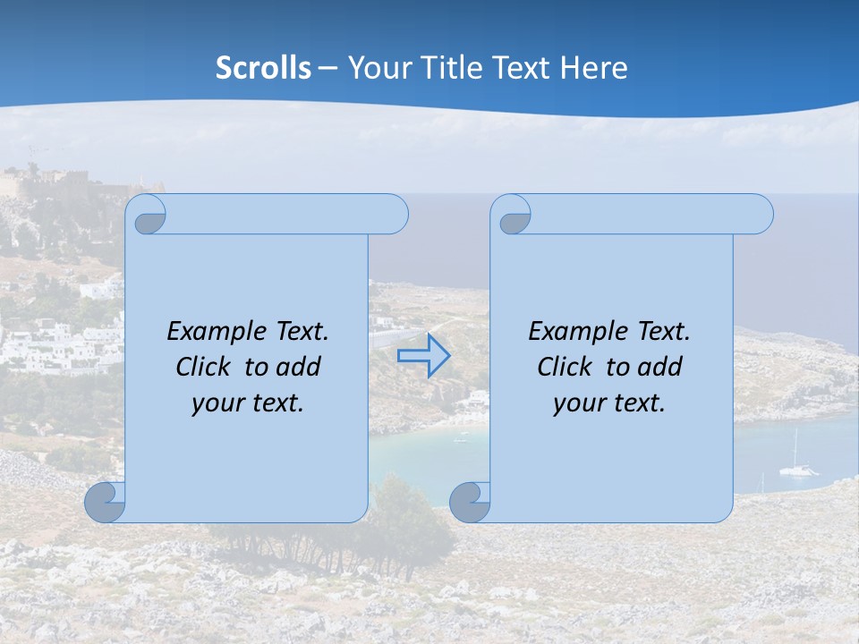 Outdoors Travel Destination Greece PowerPoint Template